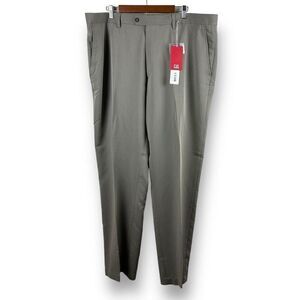 Cutter & Buck Men's Size 42x34 Golf Pants Neutral Oyster Taupe‎ Pleat Front New